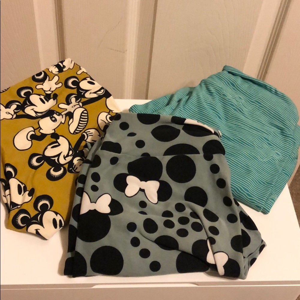 3 Mickey Mouse Lularoe leggings